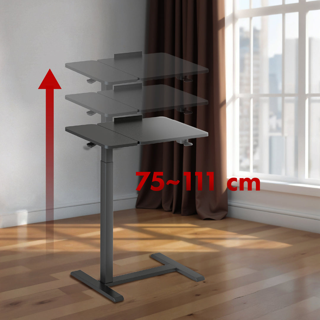 Mobilní stojan na stůl/notebook Maclean, černý, výškově nastavitelný 76-109 cm, max. 30 kg , MC-120 B