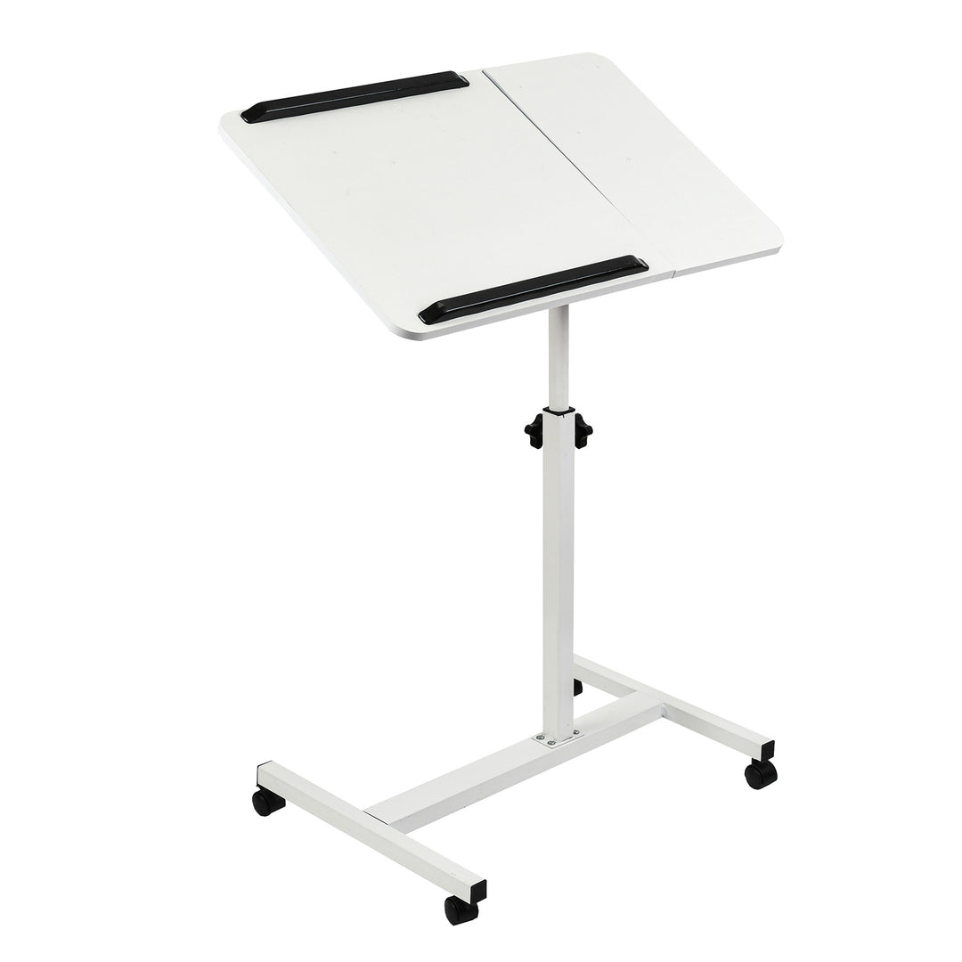 Mobilní stojan na psací stůl/notebook Maclean, bílý, výškově nastavitelný 59-89 cm, max. 30 kg , MC-121 W