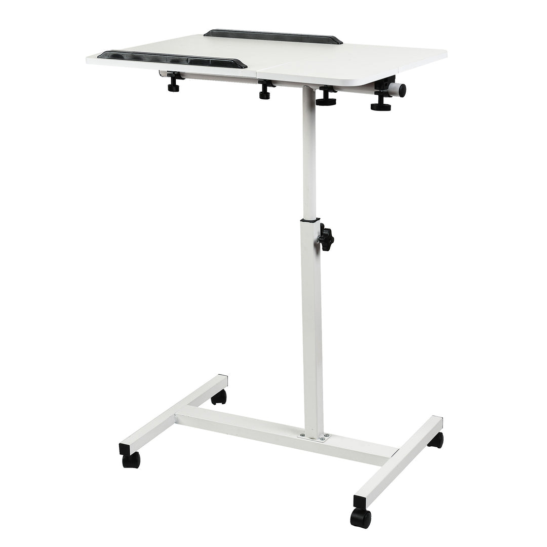 Mobilní stojan na psací stůl/notebook Maclean, bílý, výškově nastavitelný 59-89 cm, max. 30 kg , MC-121 W