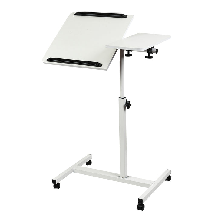Mobilní stojan na psací stůl/notebook Maclean, bílý, výškově nastavitelný 59-89 cm, max. 30 kg , MC-121 W