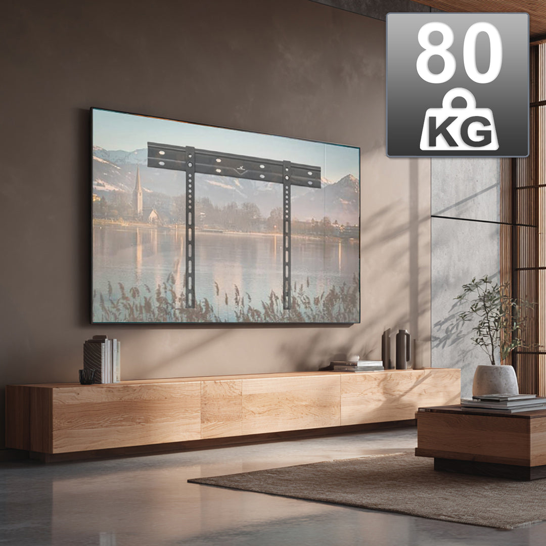 Ultraplochý nástěnný držák Maclean pro TV, 40-85", max. VESA 600x400, nosnost do 80 kg, MC-123