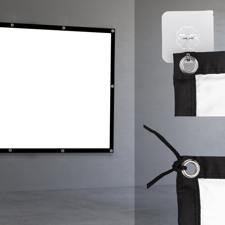 Projekční plátno Maclean, 150", 330x187cm, 25mm okraj 16:9, napínací háčky, MC-167