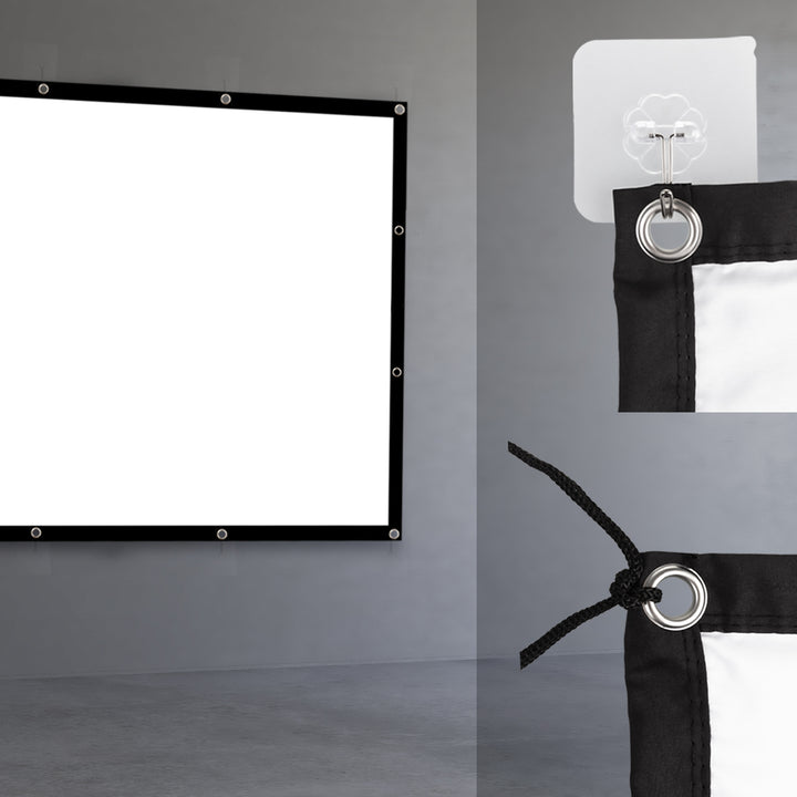 Projekční plátno Maclean, 150", 300x220cm, 25mm okraj 4:3, napínací háčky, MC-168