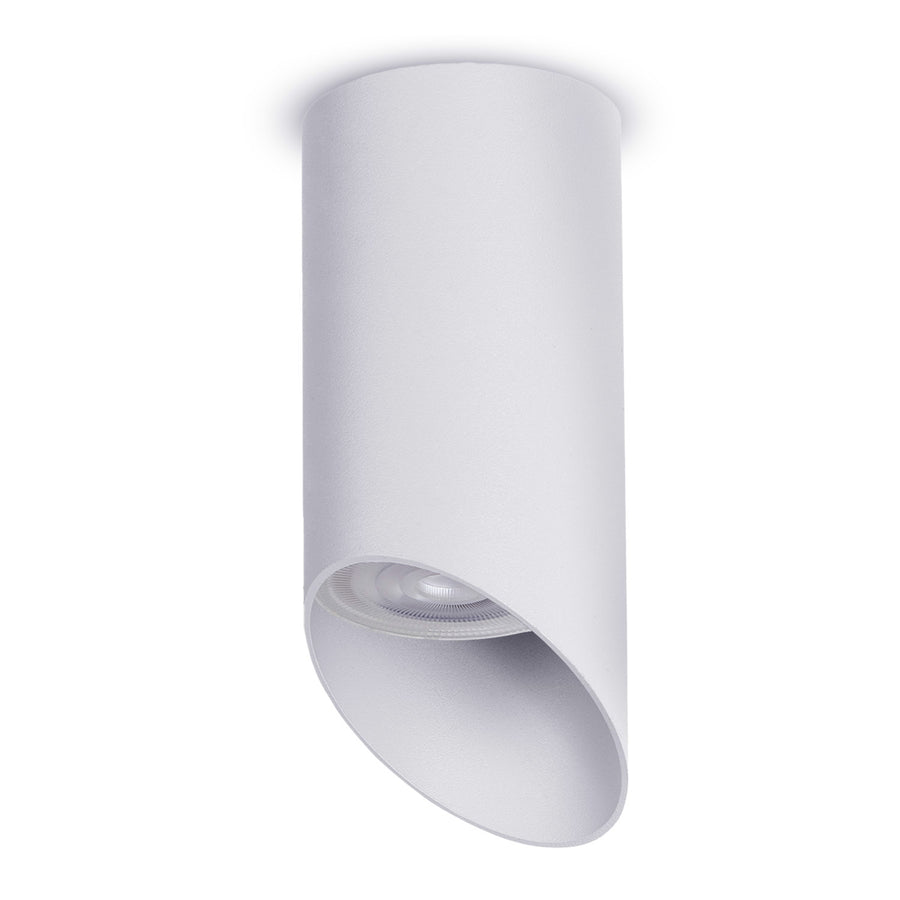 Povrchové svítidlo Maclean, bodové, kulaté, hliníkové, GU10, 55x130mm, bílé, MCE360 W+LED žárovka GU10 7W Maclean Energy MCE437 WW teplá bílá 3000K, 220-240V~, 50/60Hz, 490 lumenů