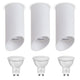 Maclean svítidlo pro povrchovou montáž, bodové, kulaté, hliníkové, GU10, 55x130mm, bílé, MCE360 W 3ks + LED žárovka GU10 7W Maclean Energy MCE437 WW teplá bílá 3000K, 220-240V~, 50/60Hz, 3ks