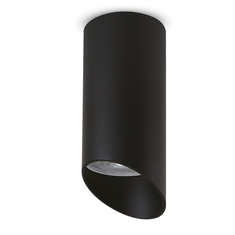 Svítidlo Maclean pro povrchovou montáž, bodové, kulaté, hliníkové, GU10, 55x130mm, černé, MCE360 B+ LED žárovka GU10 7W Maclean Energy MCE437 WW teplá bílá 3000K, 220-240V~, 50/60Hz,