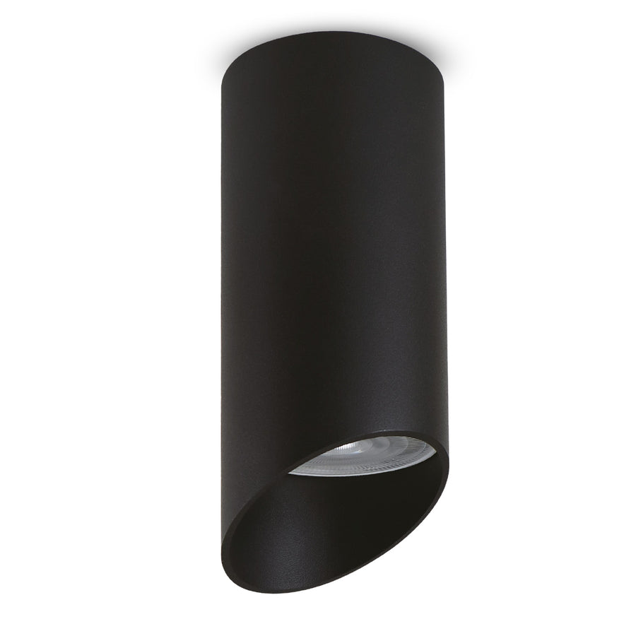 Svítidlo Maclean pro povrchovou montáž, bodové, kulaté, hliníkové, GU10, 55x130mm, černé, MCE360 B+ LED žárovka GU10 7W Maclean Energy MCE437 WW teplá bílá 3000K, 220-240V~, 50/60Hz,