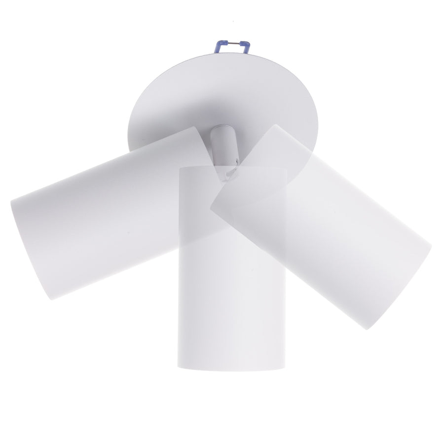 Svítidlo Maclean na omítku / trubicové svítidlo, bodové, kulaté, hliníkové, GU10, 55x130mm, bílé, MCE364 W + LED žárovka GU10 7W Maclean Energy MCE437 WW teplá bílá 3000K, 220-240V~, 50/60Hz, 490lm