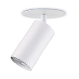 Svítidlo Maclean na omítku / trubicové svítidlo, bodové, kulaté, hliníkové, GU10, 55x130mm, bílé, MCE364 W + LED žárovka GU10 7W Maclean Energy MCE437 WW teplá bílá 3000K, 220-240V~, 50/60Hz, 490lm
