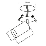 Maclean svítidlo pod omítku / trubicové svítidlo, bodové, kulaté, hliníkové, GU10, 55x130mm, bílé, MCE364 W 3ks+ LED žárovka GU10 7W Maclean Energy MCE437 WW teplá bílá 3000K, 220-240V~, 50/60Hz 3ks