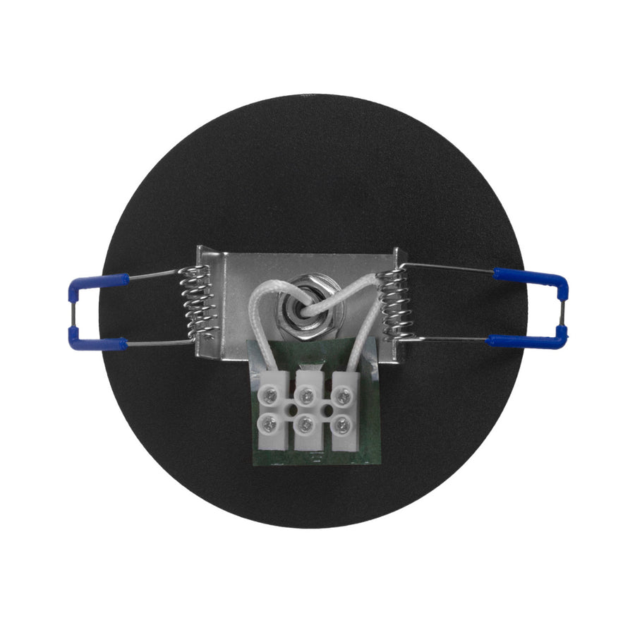 Svítidlo Maclean na omítku, bodové, kulaté, hliníkové, GU10, 55x130mm, černé, MCE364 B+LED žárovka GU10 7W Maclean Energy MCE437 WW teplá bílá 3000K, 220-240V~, 50/60Hz, 490lm