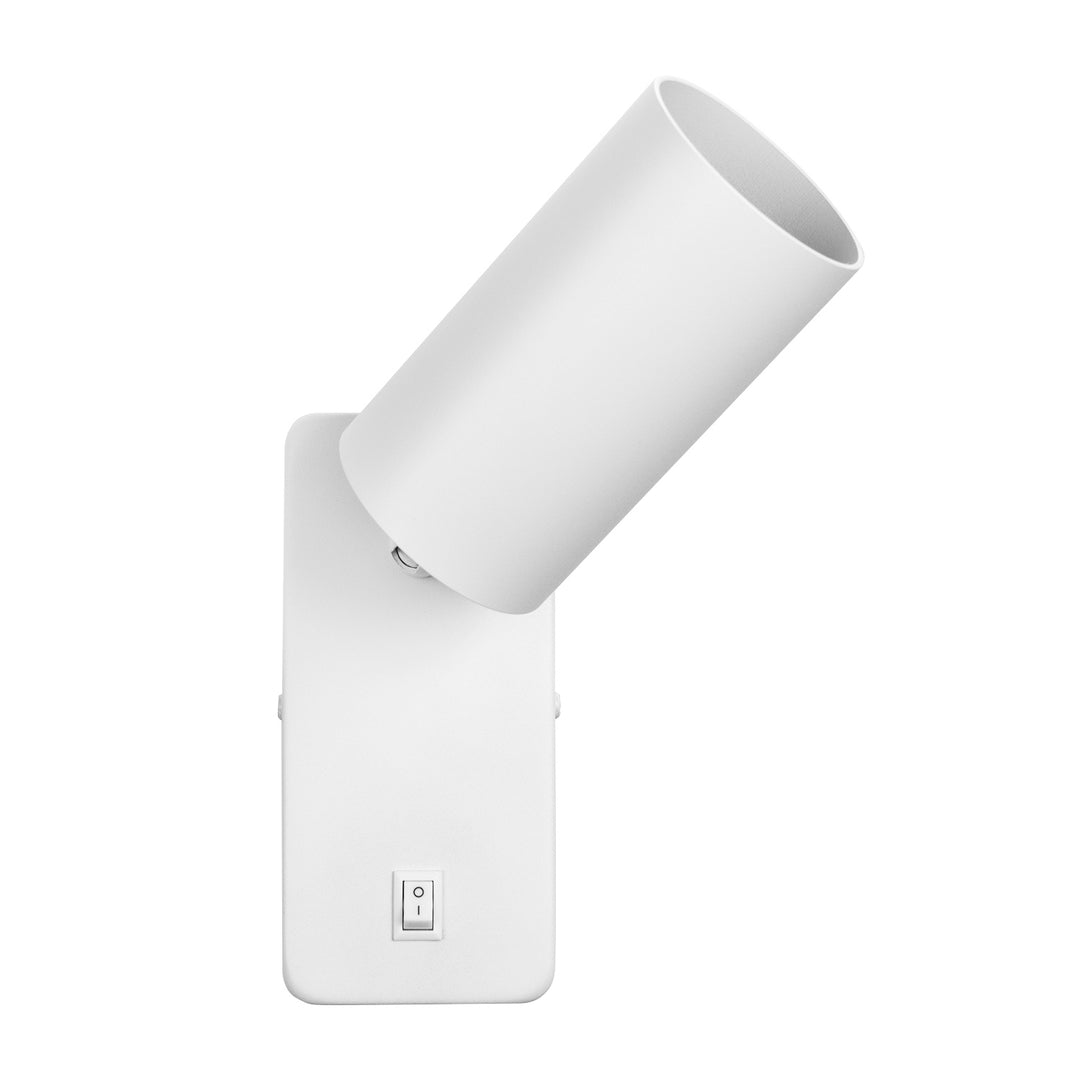 Nástěnné svítidlo Maclean, bodové, kulaté, GU10, s vypínačem 55x90mm, bílé, MCE369 W 2ks+ LED žárovka GU10 7W Maclean Energy MCE437 NW neutrální bílá 4000K, 220-240V~, 50/60Hz 2ks