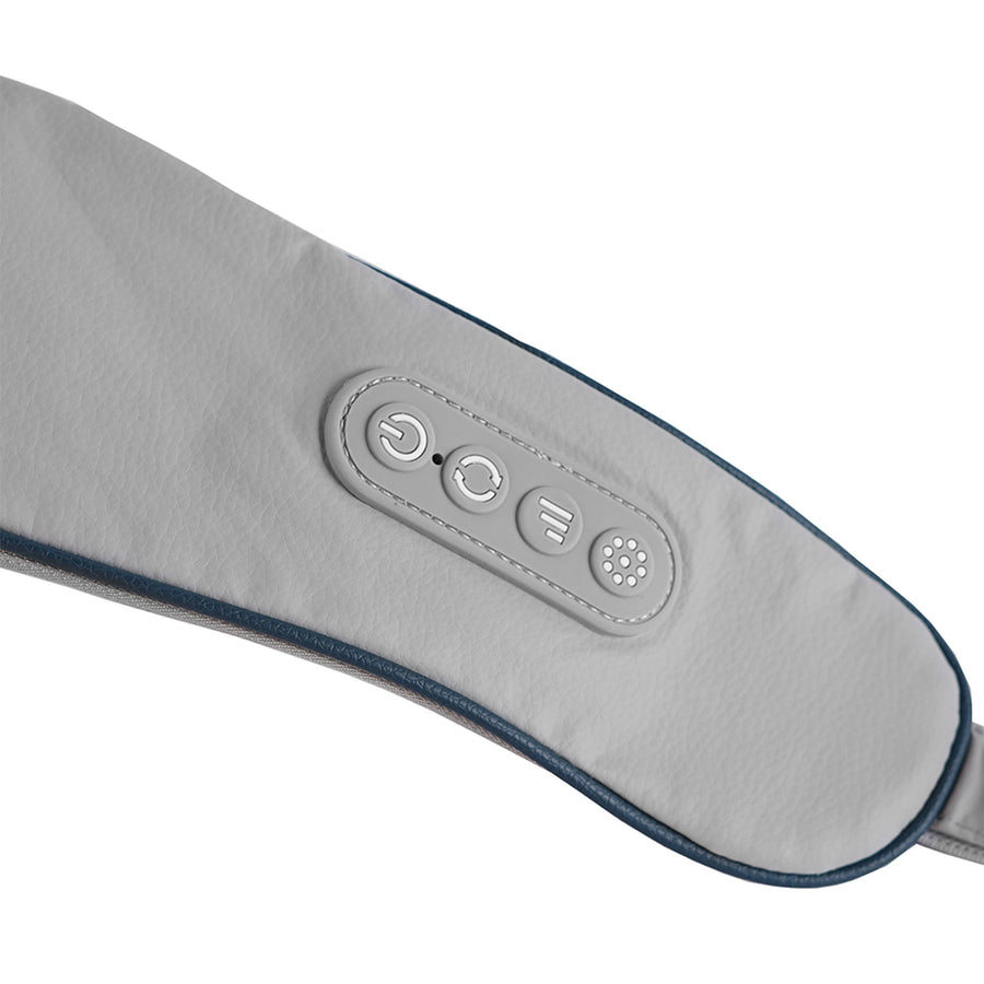 Masážní přístroj na ramena a krk. Shiatsu, 5D imitace rukou, 6 masážních hlavic, 3 režimy, 3 rychlosti, bezdrátový, nabíjecí port USB-C MASÁŽNÍ STROJ NA KRK A RÁCE