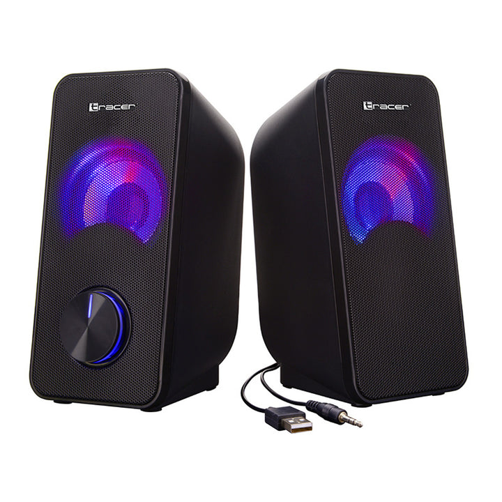 Reproduktory Tracer, podsvícení RGB, 6 W RMS, napájení USB, smyčka