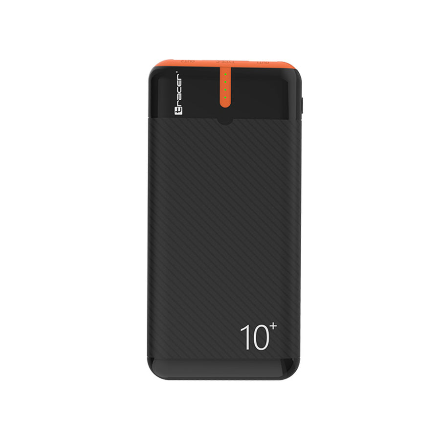 Powerbanka Tracer, 10000 mAh, černo-oranžová, USB C, 2A, EnerGo