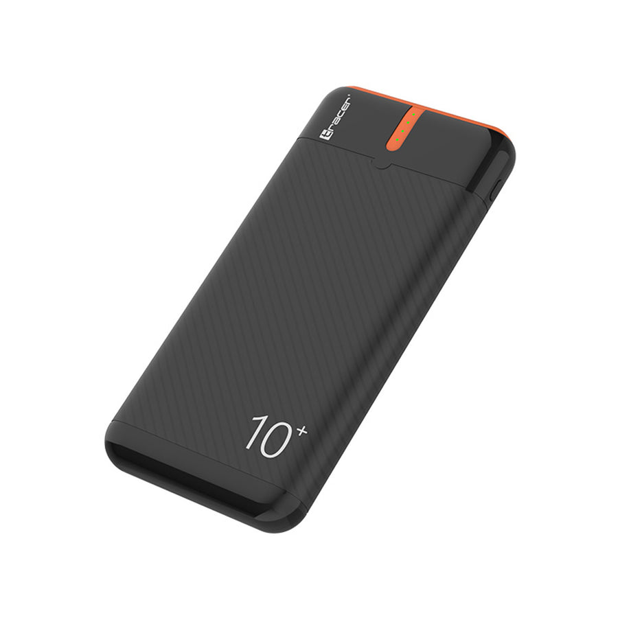 Powerbanka Tracer, 10000 mAh, černo-oranžová, USB C, 2A, EnerGo