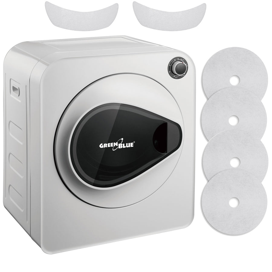 Elektrická sušička prádla GreenBlue, náplň 3 kg, GB405+ 2ks. Sada filtrů pro sušičku prádla GreenBlue GB483