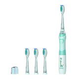 SEAGO dětský sonický zubní kartáček, růžový, 3 hroty, SG-977 Pink + SEAGO dětský sonický zubní kartáček, zelený, 3 hroty,SG-977 Green