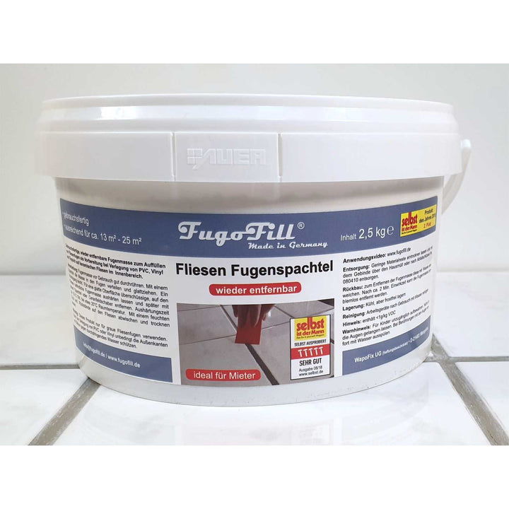 FugoFill rozebíratelná spárovací hmota na obklady, 2,5 kg, šedá