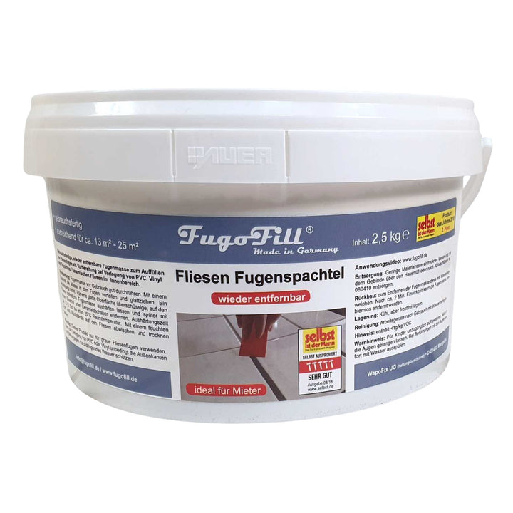 FugoFill rozebíratelná spárovací hmota na obklady, 2,5 kg, šedá