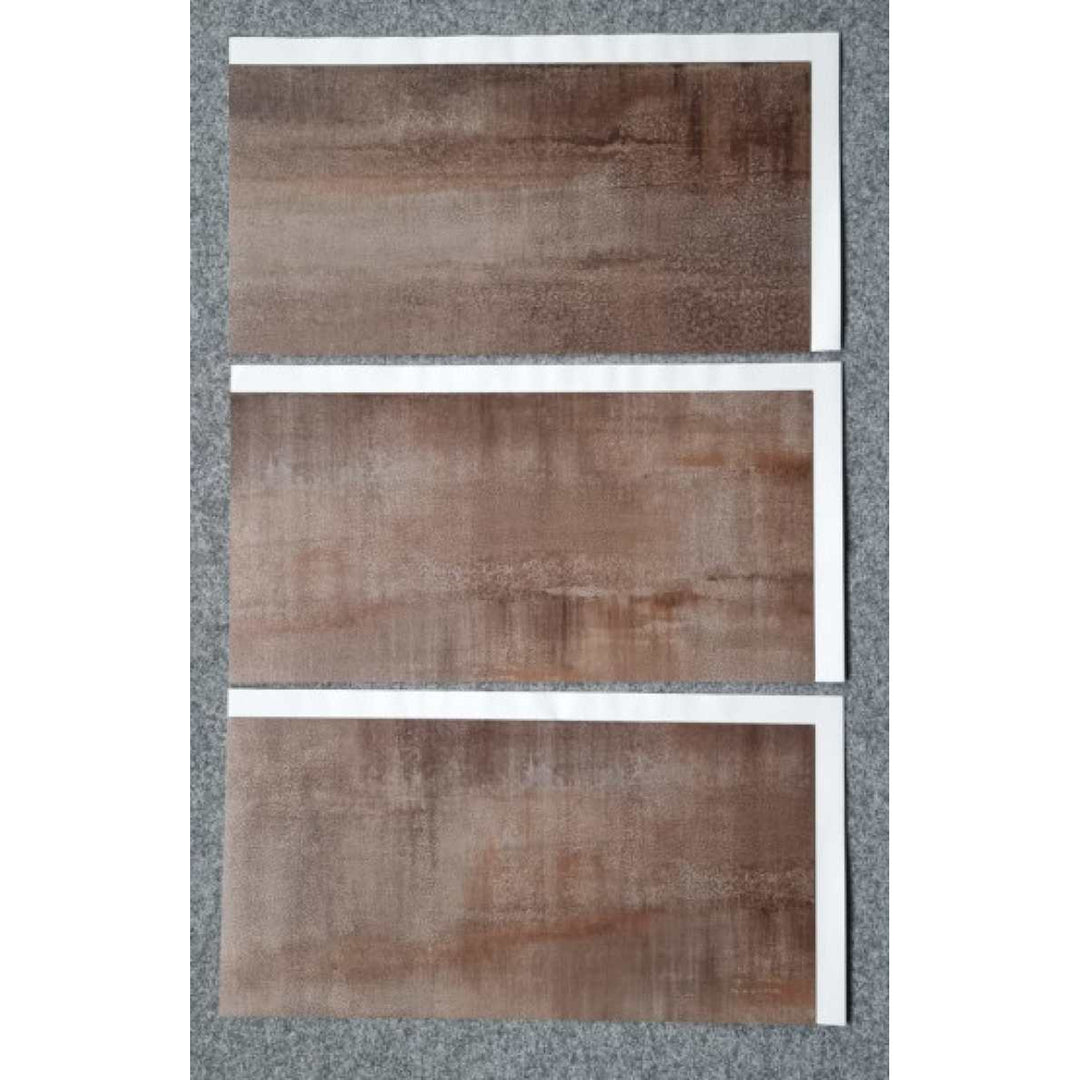 Fliesana samolepicí obklady a dlažba, sada 3 kusů, voděodolné, design přírodního kamene, rezavá barva