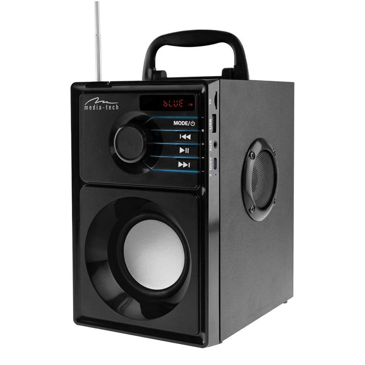 Bezdrátový reproduktor Media-Tech, Bluetooth 5.1, FM rádio, AUX, RMS 15 W, MT3179