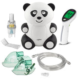 Dětský inhalátor Promedix PR-812 panda, nebulizátor, maska, sada filtrů + infračervený bezkontaktní lékařský teploměr Promedix PR-960