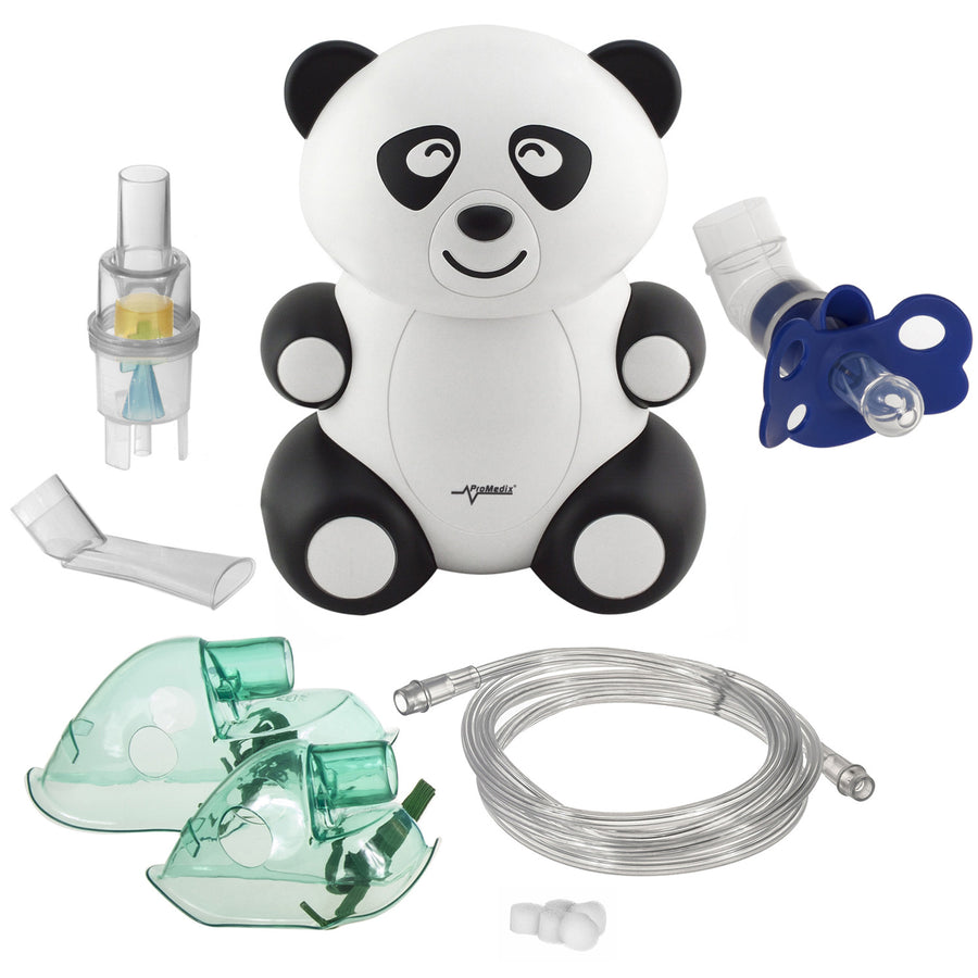 Promedix PR-812 dětský inhalátor panda, nebulizátor, maska, filtr + dudlík Promedix PR-815