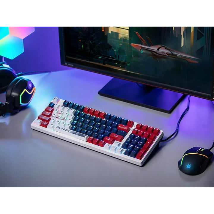 Mechanická klávesnice A4TECH BLOODY S98 USB Sports Navy (spínače BLMS Red Plus)