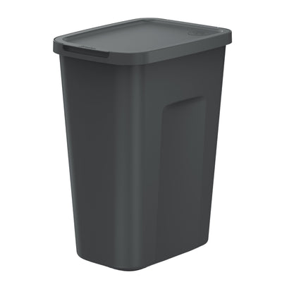 Odpadkový koš Keden, objem 35 litrů, černý, COMPACTA Q PLUS