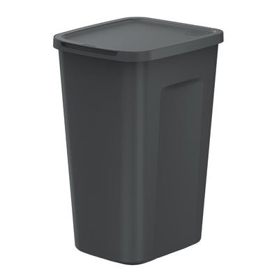 Odpadkový koš Keden, objem 50 litrů, černý, COMPACTA Q PLUS