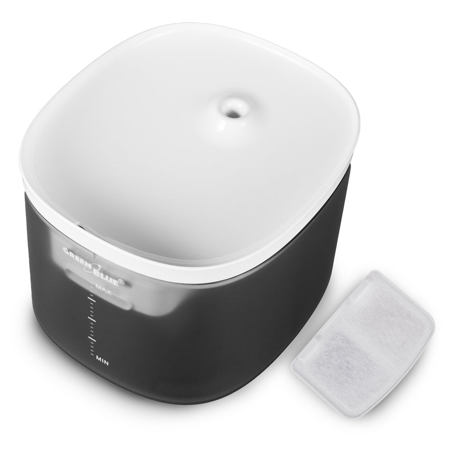 GreenBlue GB392 automatický dávkovač vody / napáječka pro zvířata + GreenBlue GB393 automatický dávkovač krmiva pro zvířata + 60x40cm, 50ks podložka, GB495