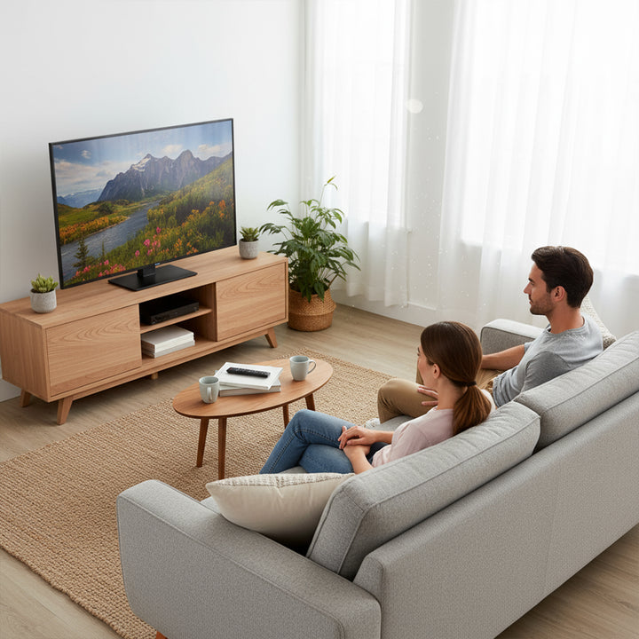Univerzální TV stojan Maclean, pro RTV skříňku, stojan, max. 40 kg, max. VESA 400x400, nastavení výšky a úhlu, pro televizory 32-65", MC-1240