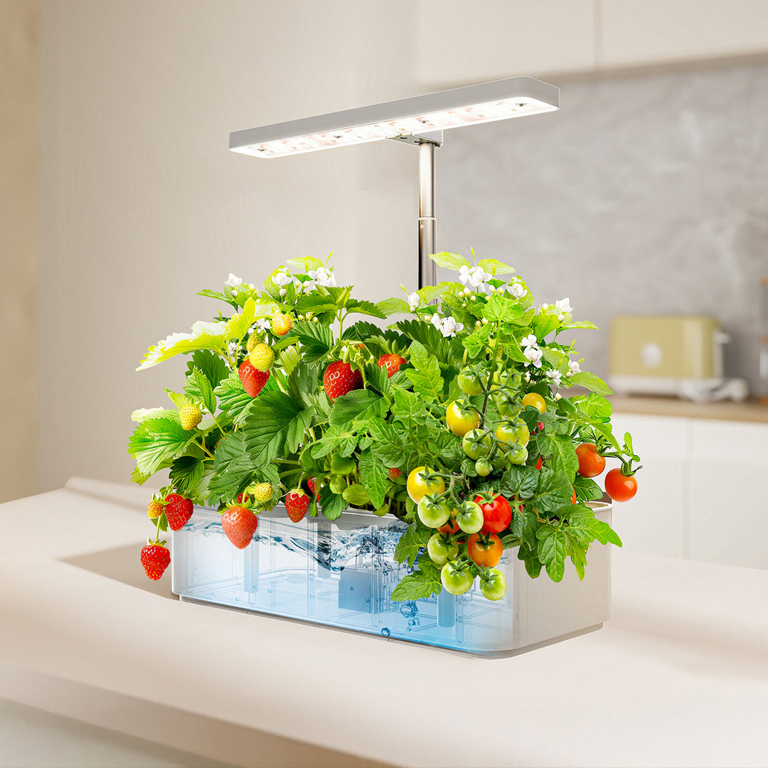 Inteligentní systém pro pěstování pokojových rostlin GreenBlue, SMART hrnec, objem 4 l, pro 12 rostlin, LED diody s plným spektrem, GB133