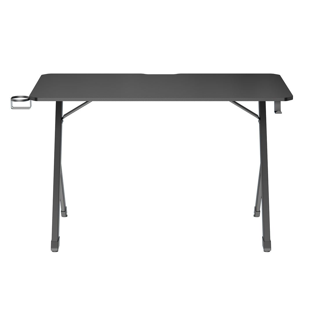 Herní stůl NanoRS, černý, s držákem na sluchátka a hrnek, max. 75 kg, rozměry 1200x600x750 mm, RS101