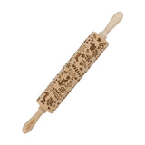Gravírovaný váleček na dort Goody Woody, 46 cm, bukové dřevo, design zajíčka