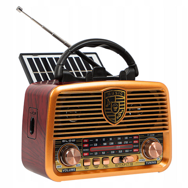 Přenosné solární rádio AM/FM BT BLOW RA10 s vynikající kvalitou zvuku