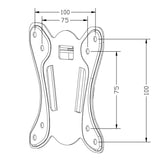 Držák Maclean na TV, max. VESA 100x100, 13-27", 25 kg, MC-715A + kabel HDMI 2.0 4K 3D UHD 1,8 m měděný 48 bitů