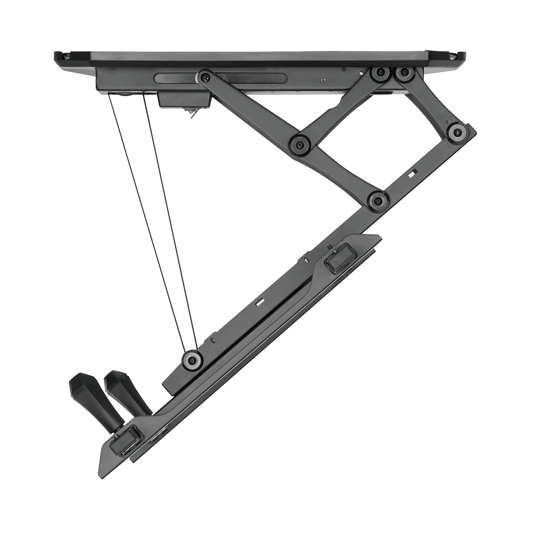 Elektrický stropní držák Maclean, max. VESA 600x400, pro šikmé stěny, dálkové ovládání, 32"-70", 35 kg, MC-880 + kabel Maclean HDMI 2.1a, 3 m, 8K HDR, MCTV-442