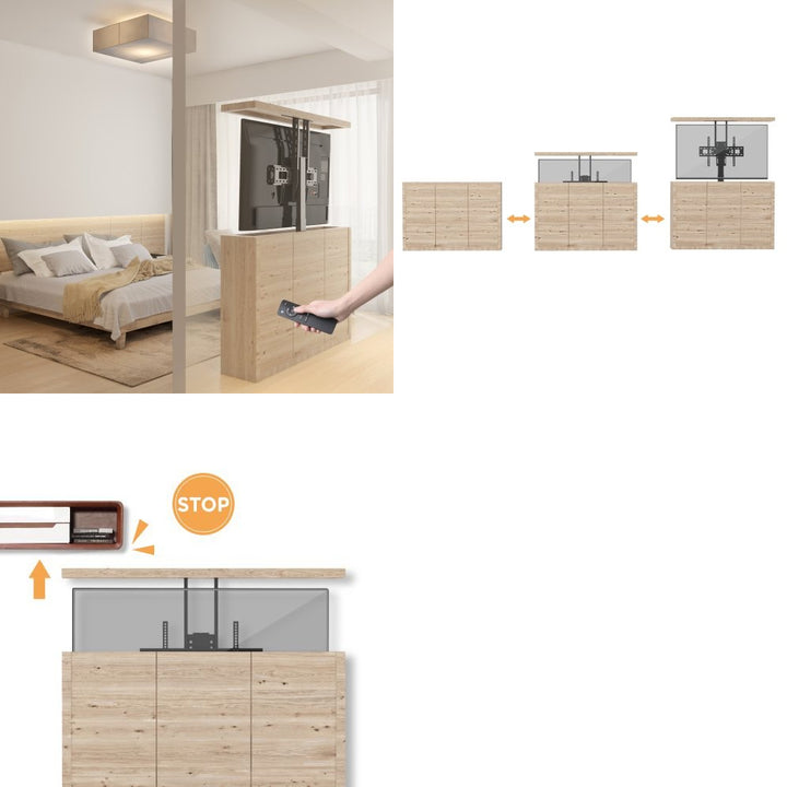 Elektrický prodlužovací držák Maclean, 37''-65'', VESA 600x400, max. 50 kg, MC-866 + HDMI 2.0 4K 3D UHD 1,8 m KABEL 48 bitů