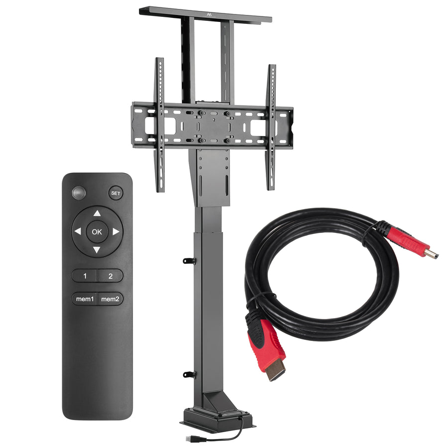 Elektrický prodlužovací držák Maclean, 37''-65'', VESA 600x400, max. 50 kg, MC-866 + HDMI 2.0 4K 3D UHD 1,8 m KABEL 48 bitů
