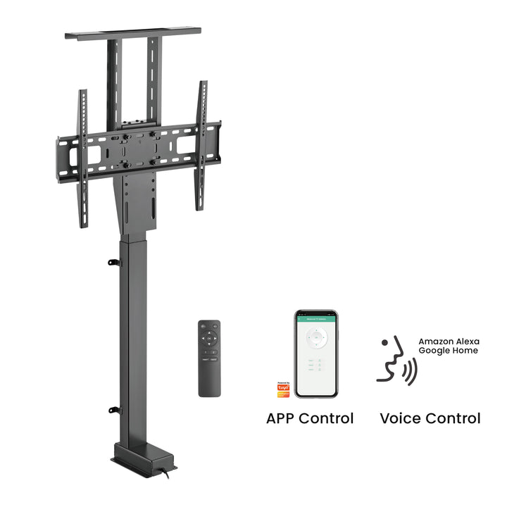 Elektrický výsuvný držák pro Maclean, TUYA, 37''-80'', VESA 600x400, max. 60 kg, MC-866T + HDMI 2.0 4K 3D UHD 1,8 m KABEL 48 bitů
