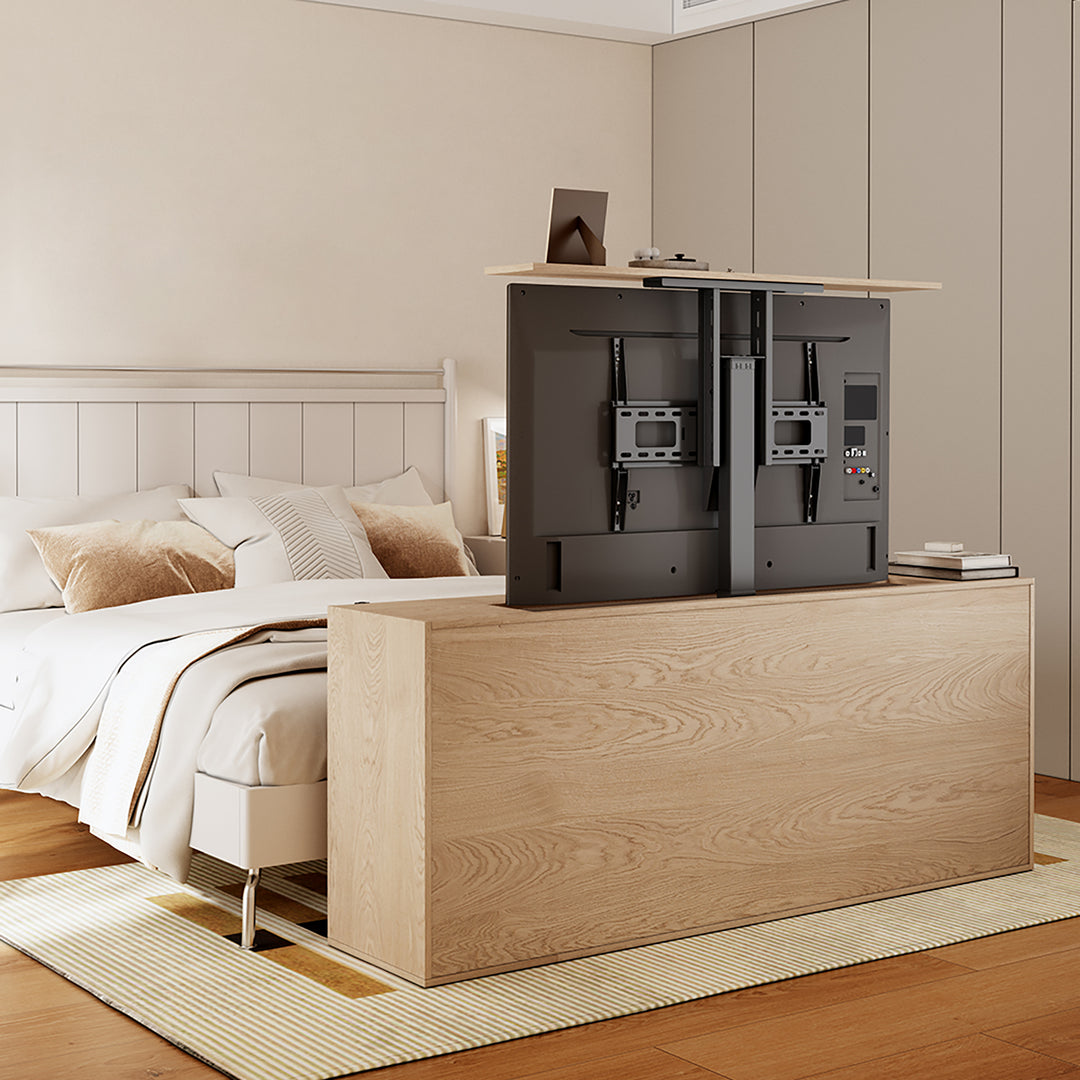 Elektrický výsuvný držák pro Maclean, TUYA, 37''-80'', VESA 600x400, max. 60 kg, MC-866T + HDMI 2.0 4K 3D UHD 1,8 m KABEL 48 bitů