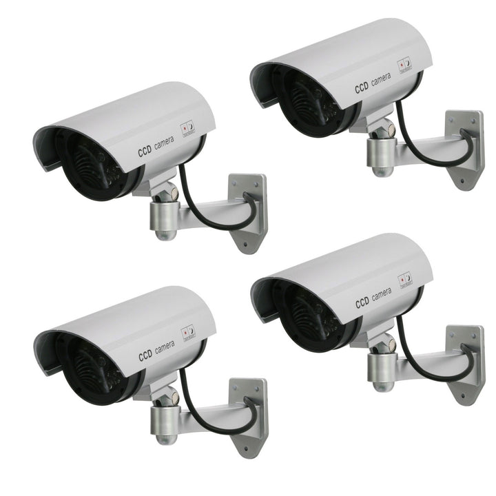 Atrapa kamery s blikající LED IR1100 S IR outdoor, stříbrná, 4 kusy