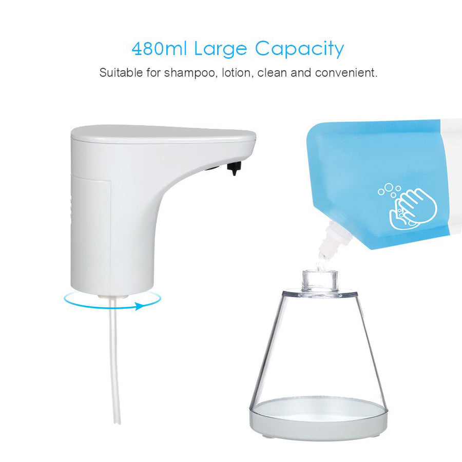 Automatický dávkovač Promedix, dávkovací nádoba na tekutá mýdla, dezinfekční kapaliny, 480 ml, 4xAA PR-530 + 4x baterie Varta Industrial LR6/AA R-06