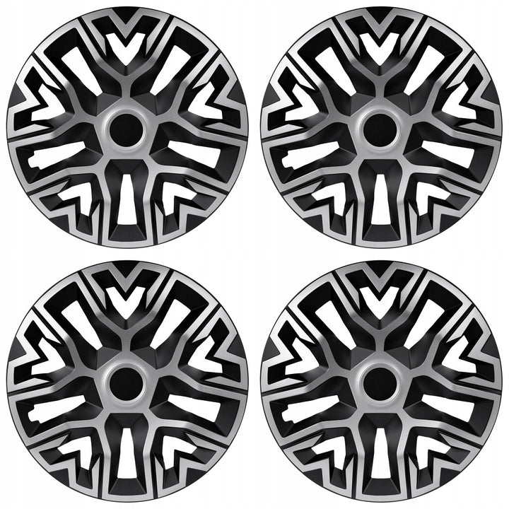 Univerzální kryty nábojů 16'' NRM The Best Bicolor stříbrná/černá 4 kusy
