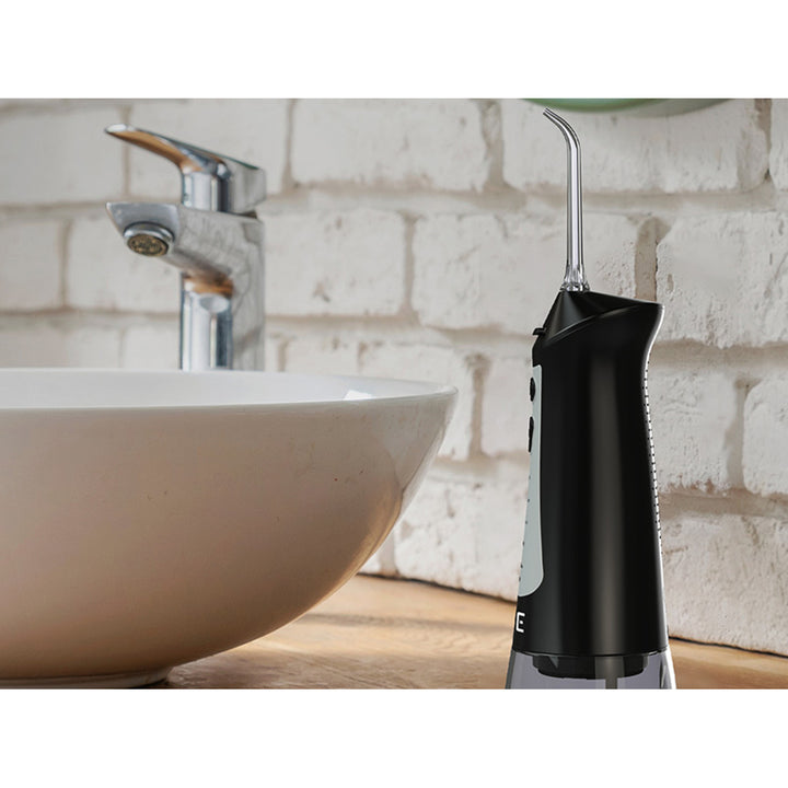 Zubní irigátor LAFE, 5 režimů, 6 koncovek, černý, CleanPRO