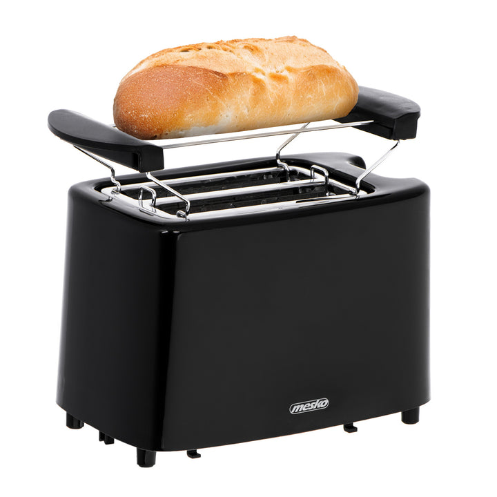 Topinkovač Mesko, + Rošt pro ohřívání housek 2 plátky, 900W, černý, MS 3220