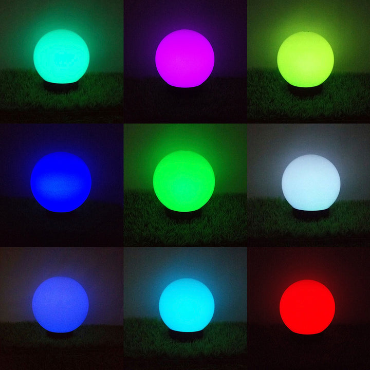 GreenBlue solární lampa, volně stojící, zahradní, koule 25x25x58cm, RGB LED, GB165, 4 kusy