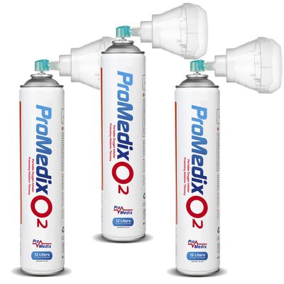 Přenosný 99,4% inhalátor kyslíku v plechovce Promedix 12L, PR-994, 3 jednotky